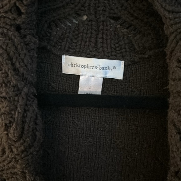 Merona Women’s Chocolate Brown Button Cardigan, size L - Picture 2 of 8